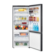 427L Bottom Mount Fridge All Around Cooling Matte Black gallery detail image