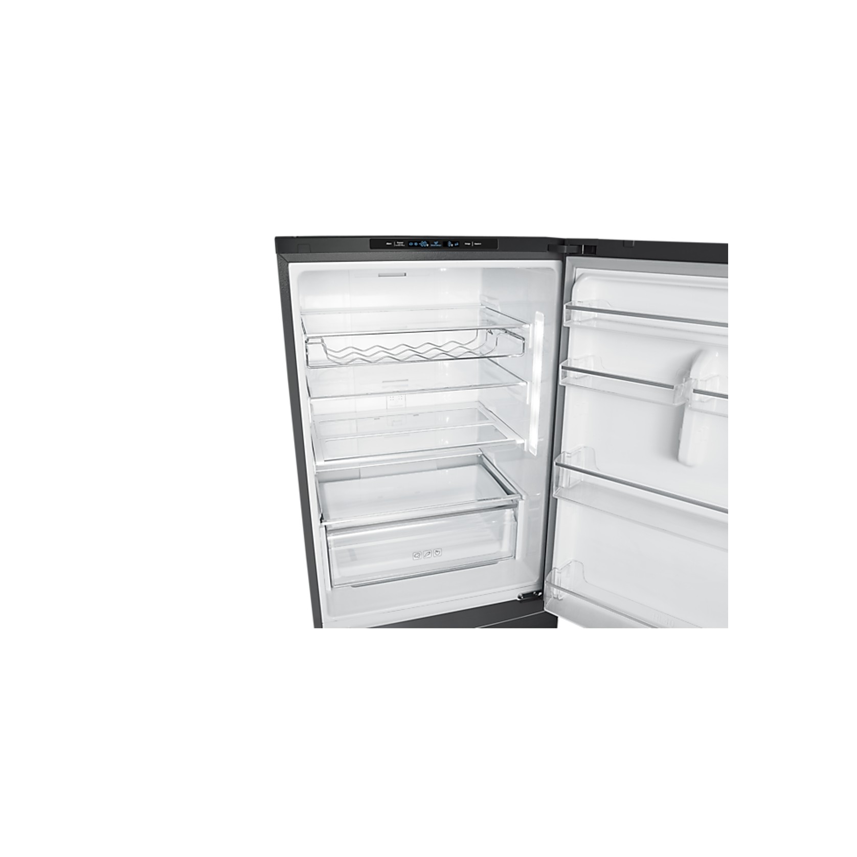 427L Bottom Mount Fridge All Around Cooling Matte Black gallery detail image
