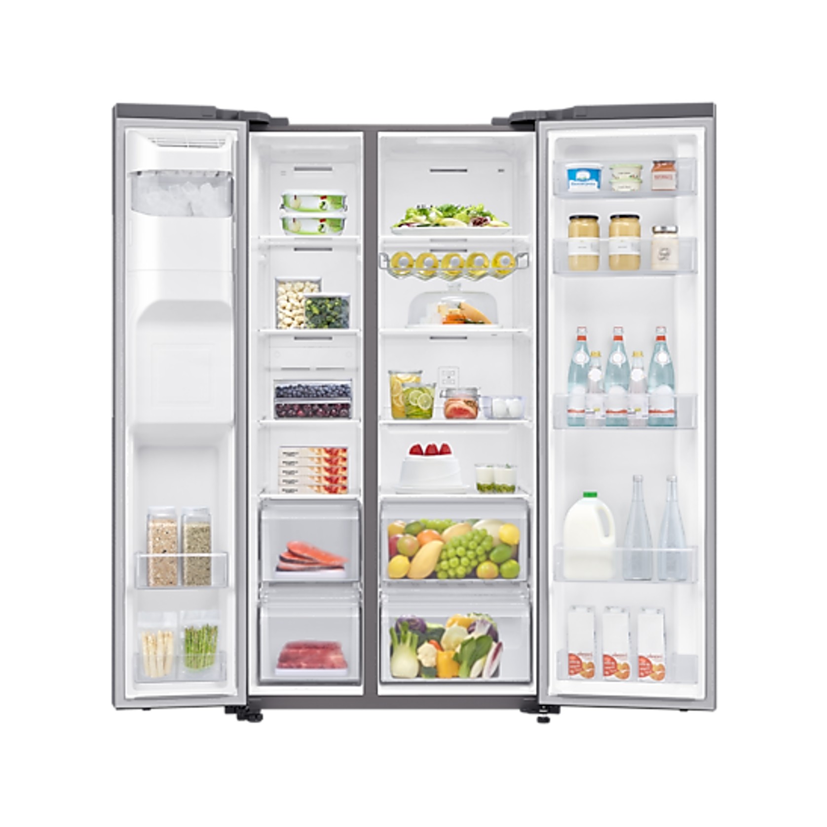 635L Side By Side Fridge All Around Cooling Matte Silver gallery detail image