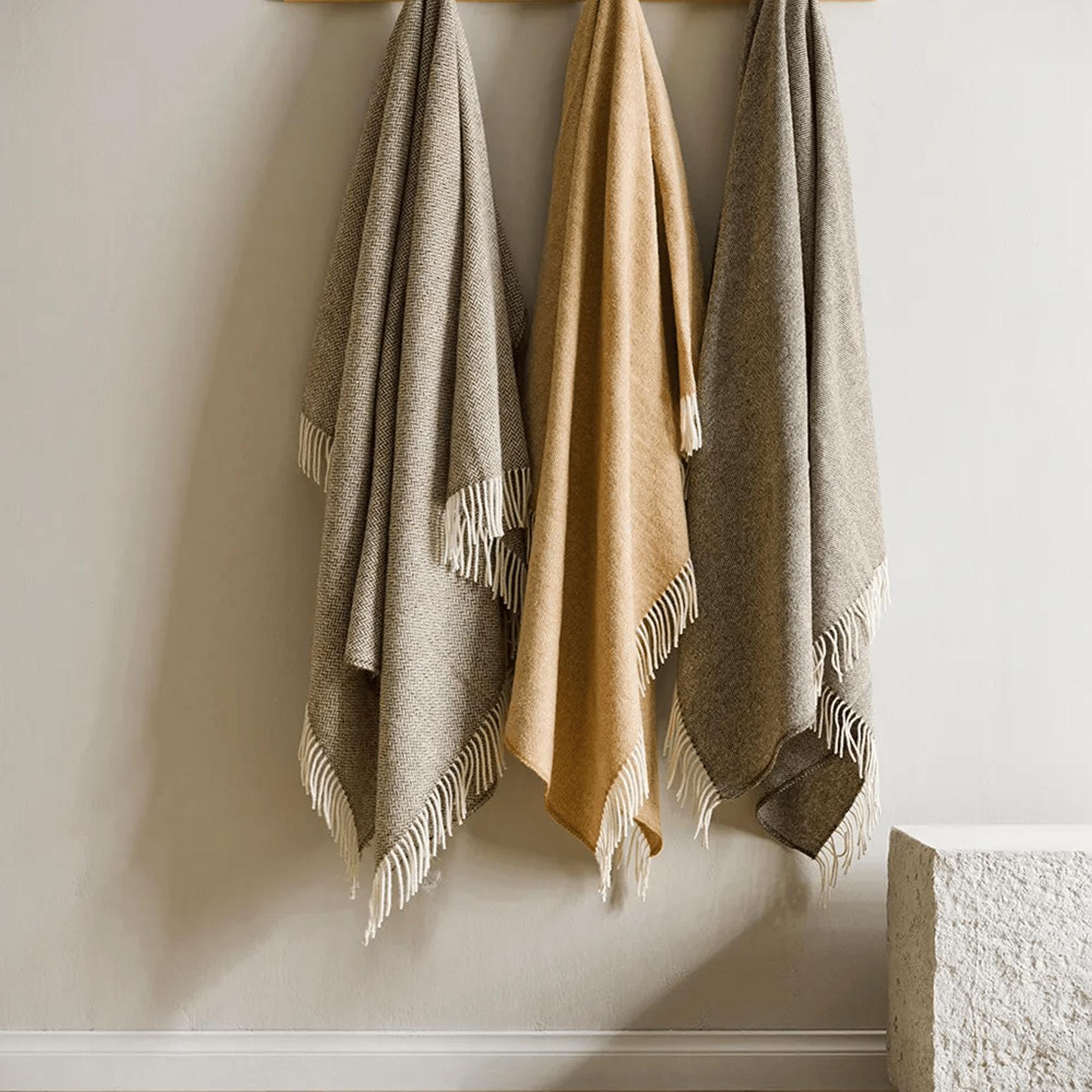 Baya Martinborough Throw - Ochre | Pure NZ Wool gallery detail image