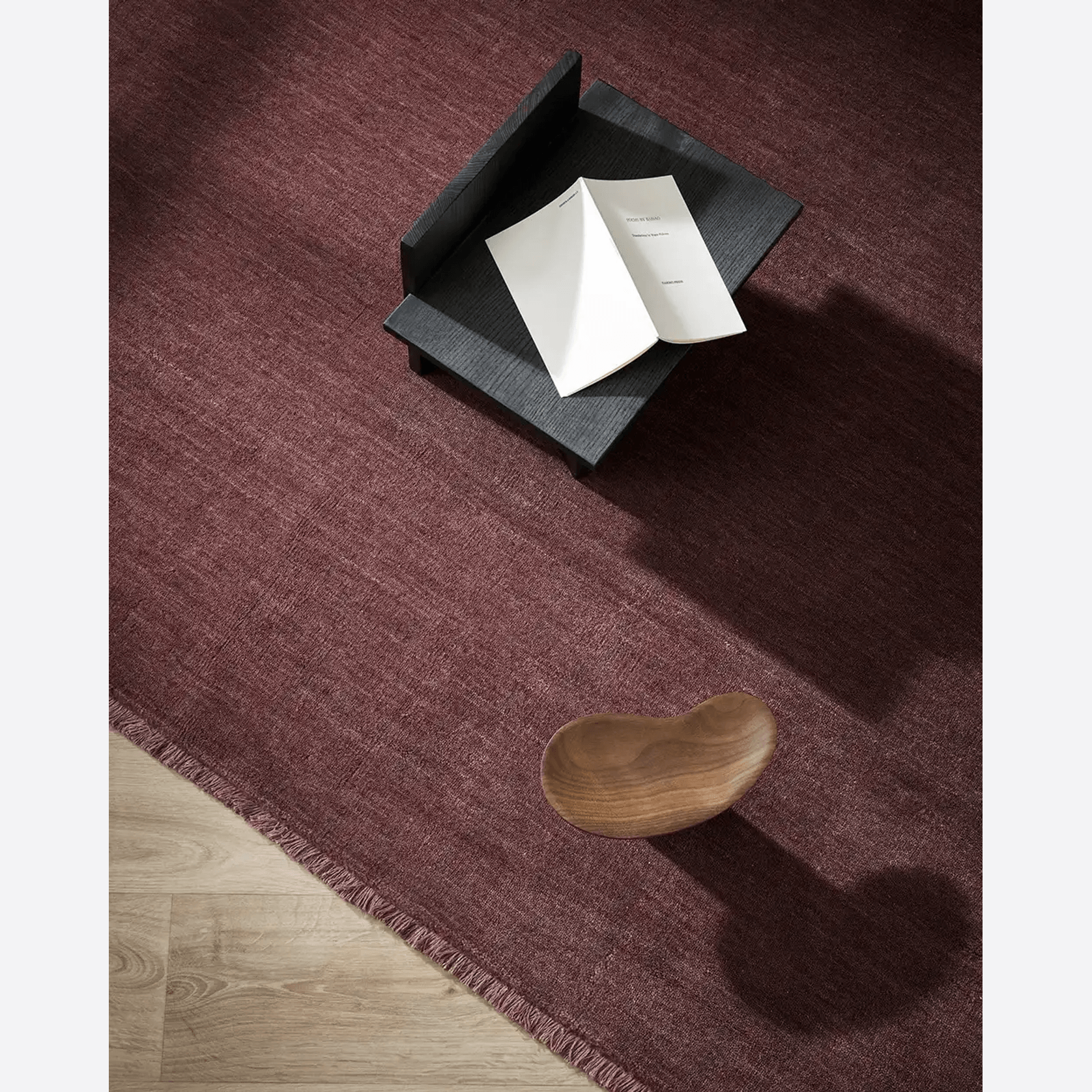 Baya Sandringham 100% NZ Wool Rug - Merlot gallery detail image