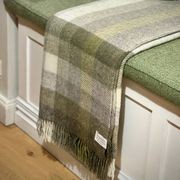 NZ Wool Throw - Woodale - Olive | 100% Pure Wool gallery detail image