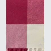 NZ Wool Throw - Checkboard, Pink | 100% Merino Wool gallery detail image