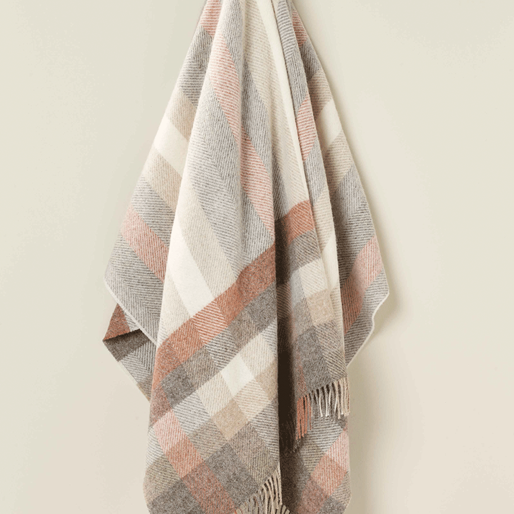 NZ Wool Throw - Woodale - Sienna | 100% Pure Wool gallery detail image
