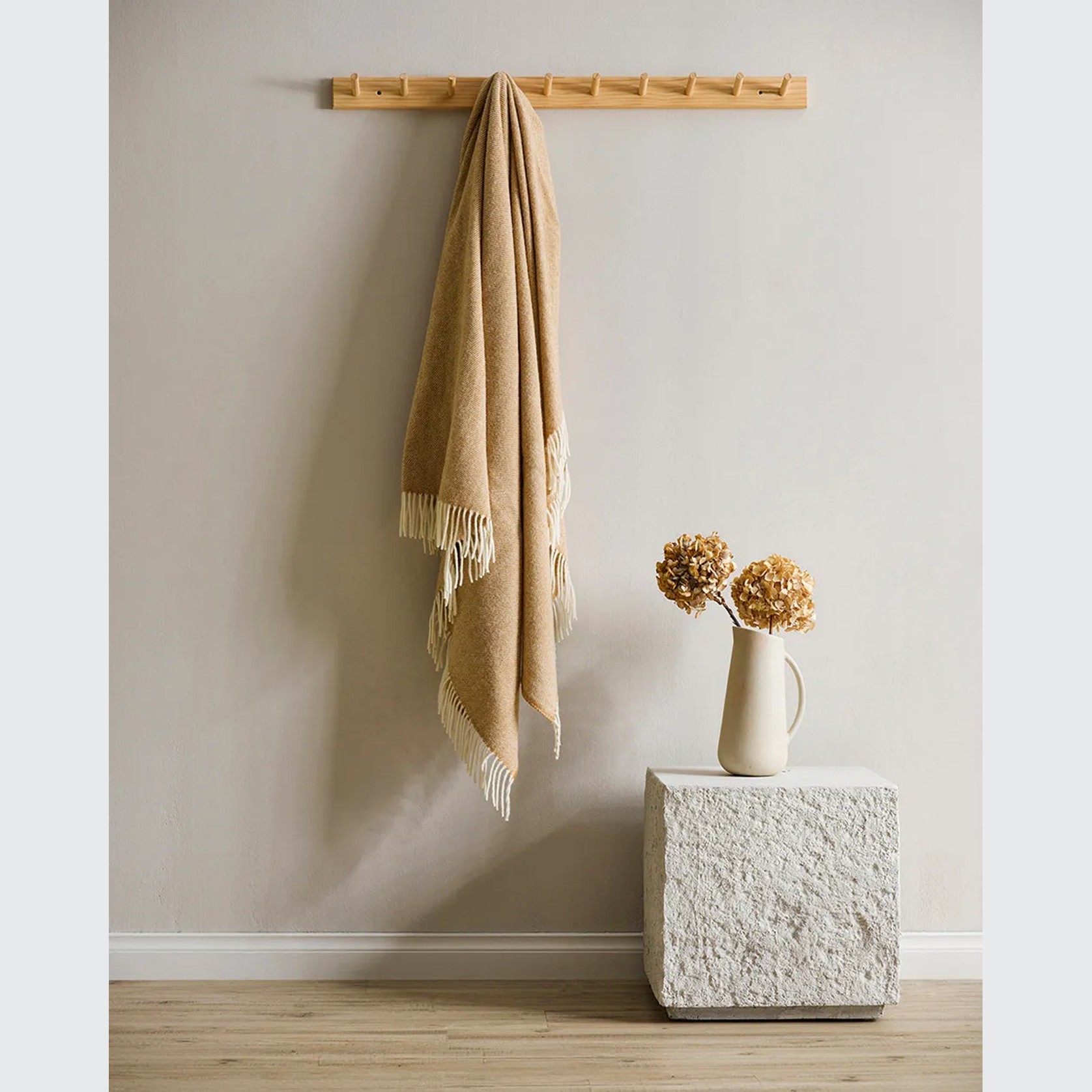 Baya Martinborough Throw - Ochre | Pure NZ Wool gallery detail image