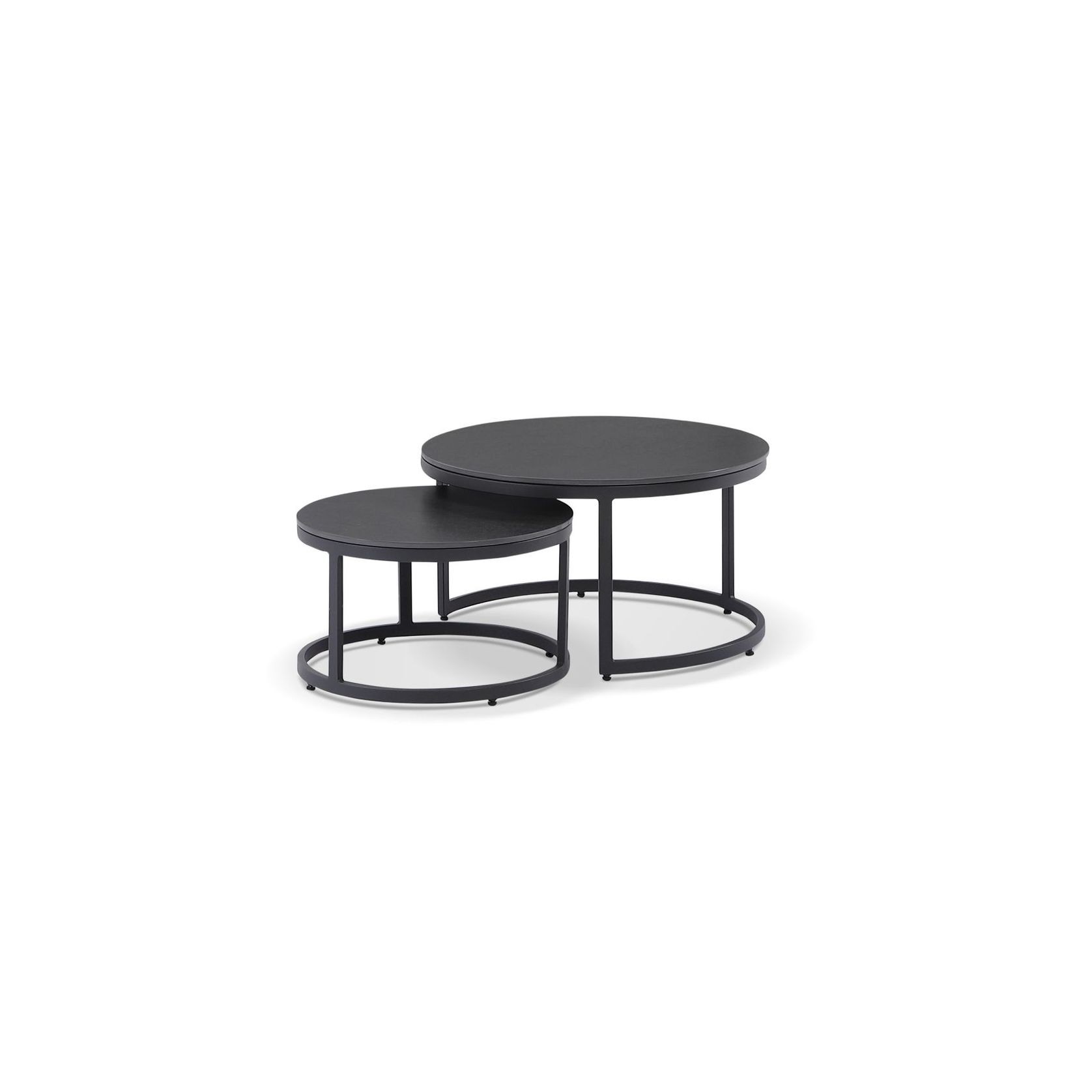 Oasis Round Coffee Table Set - Charcoal gallery detail image