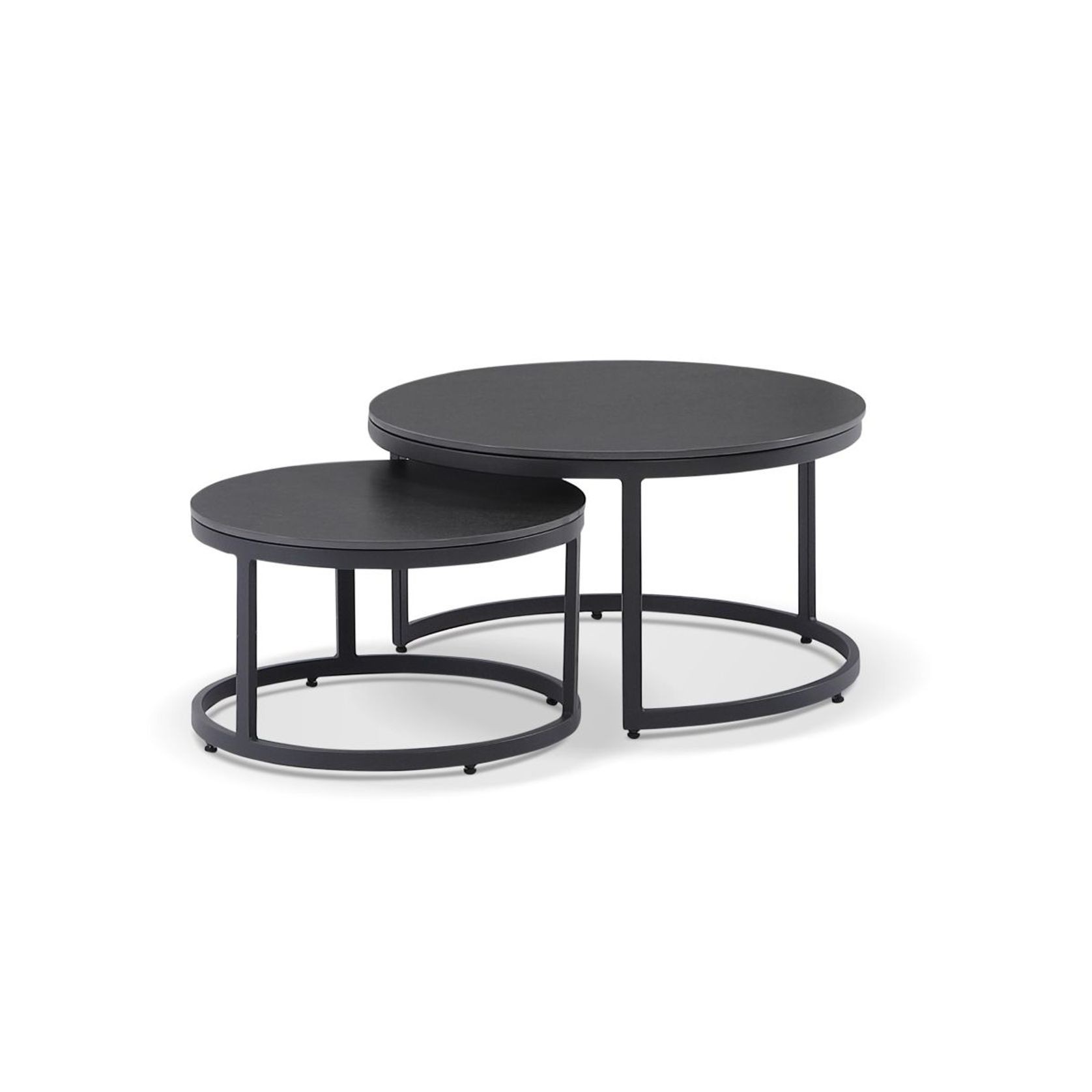 Oasis Round Coffee Table Set - Charcoal gallery detail image