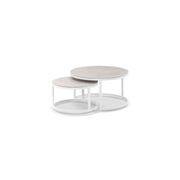 Oasis Round Coffee Table Set - White gallery detail image
