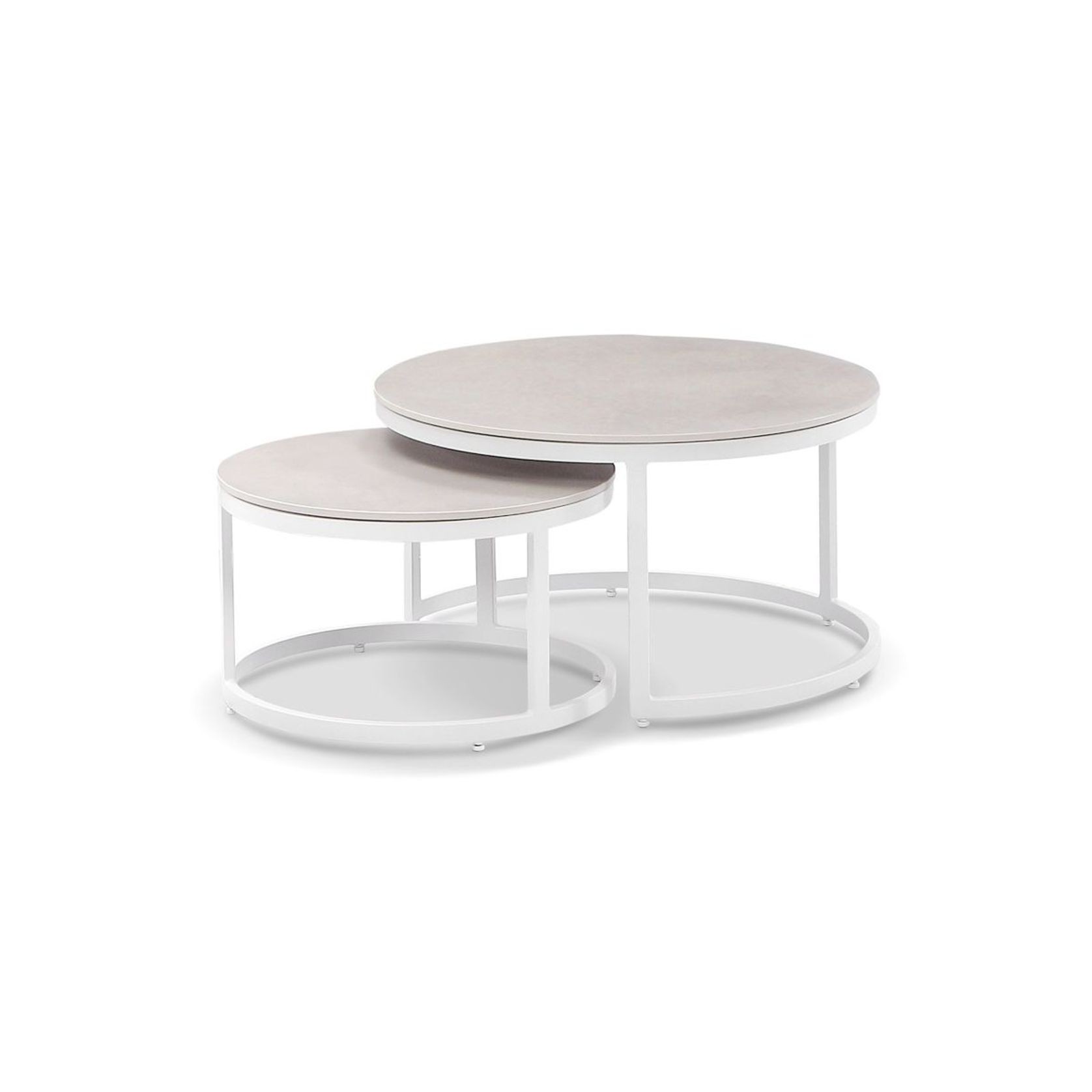 Oasis Round Coffee Table Set - White gallery detail image