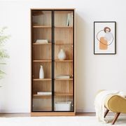 Odense Combination Natural Oak Display/Bookcase Cabinet gallery detail image