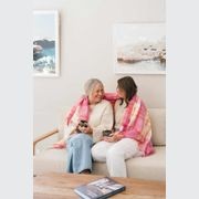 Ruanui Station Lambswool Throw - Okahu Orange Check gallery detail image