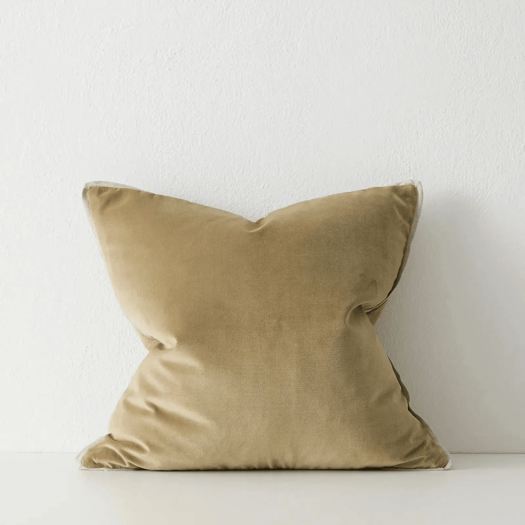 Weave Home Francesca Cushion Cover - Olive | Velvet gallery detail image