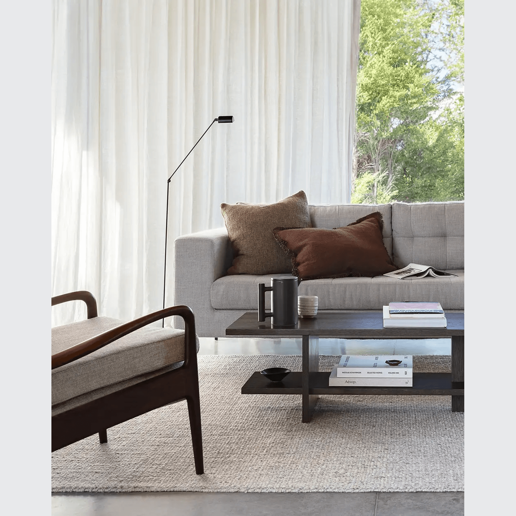 Baya Omaha Handwoven Rug - Pebble gallery detail image