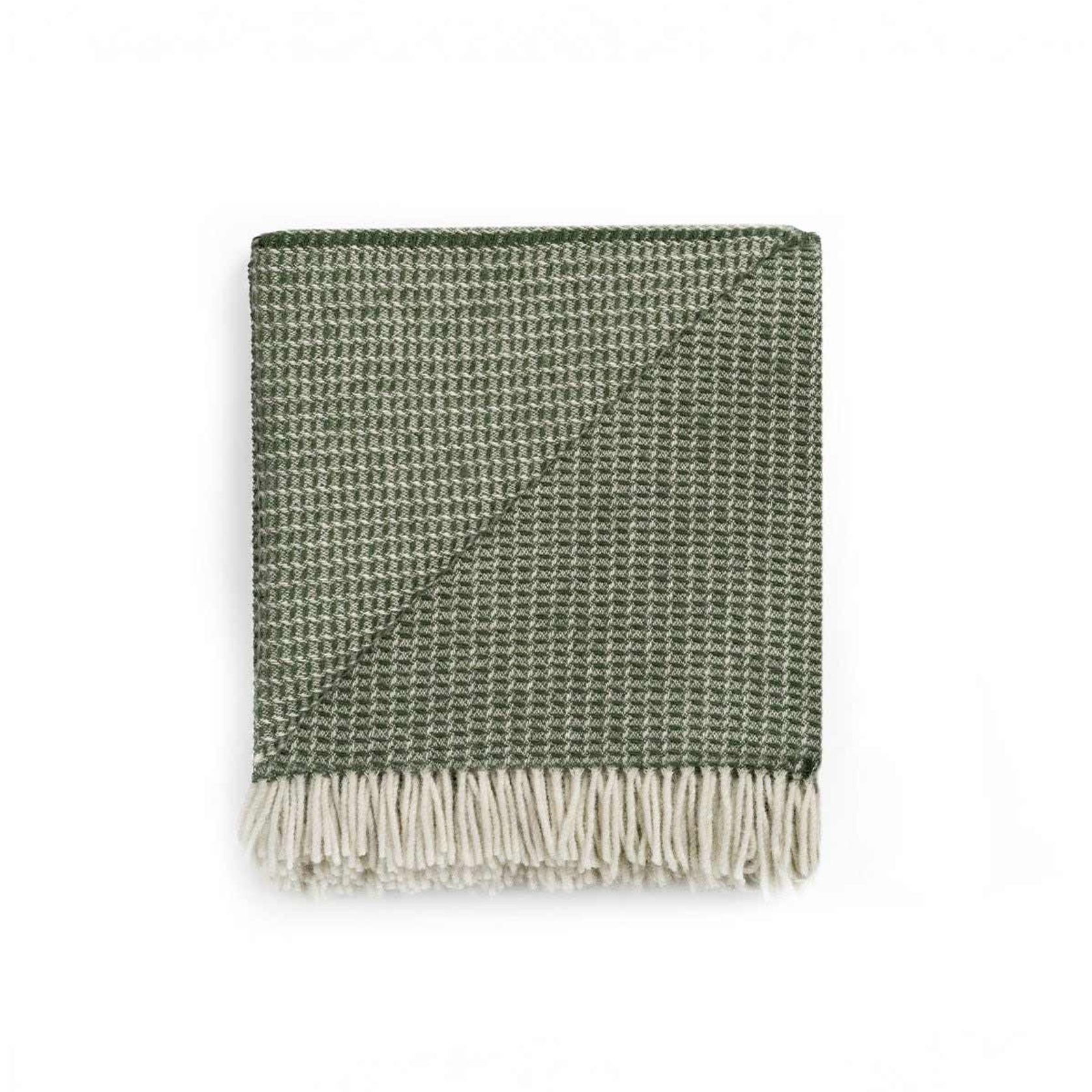 Ruanui Station Lambswool Waffle Throw - Omarae Olive gallery detail image