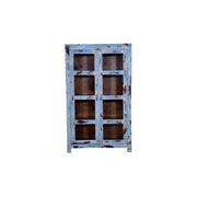 Original Wood and Glass Display Cabinet - Blue, Tall gallery detail image