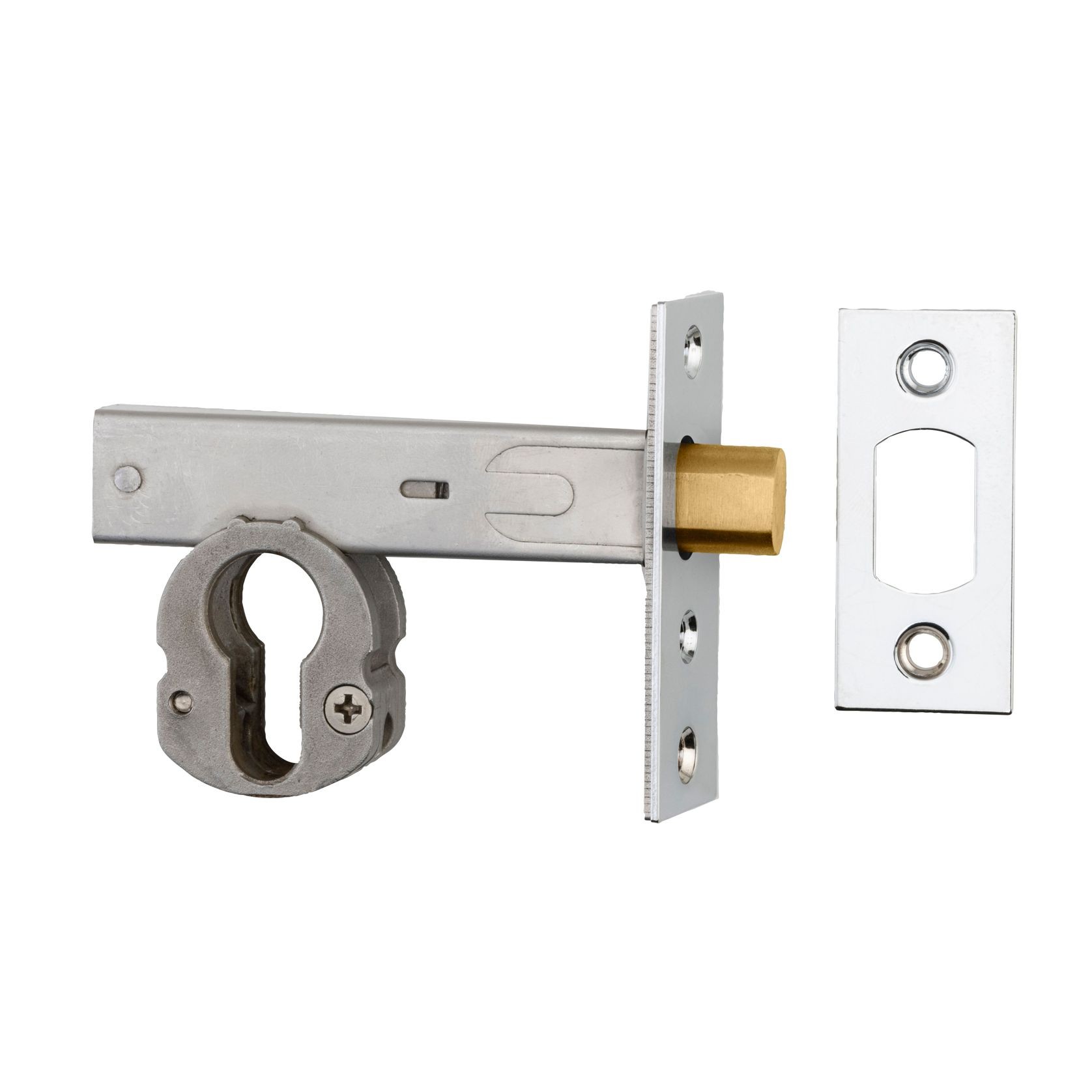 Euro Mortice Deadbolt - 60mm Backset | Polished Chrome gallery detail image