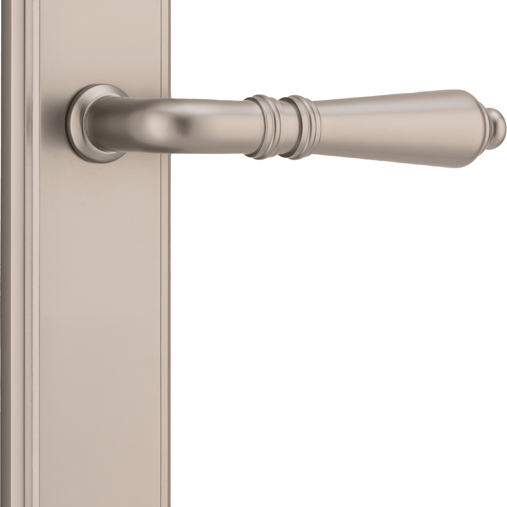 Sarlat Lever - Stepped Backplate | Satin Nickel gallery detail image