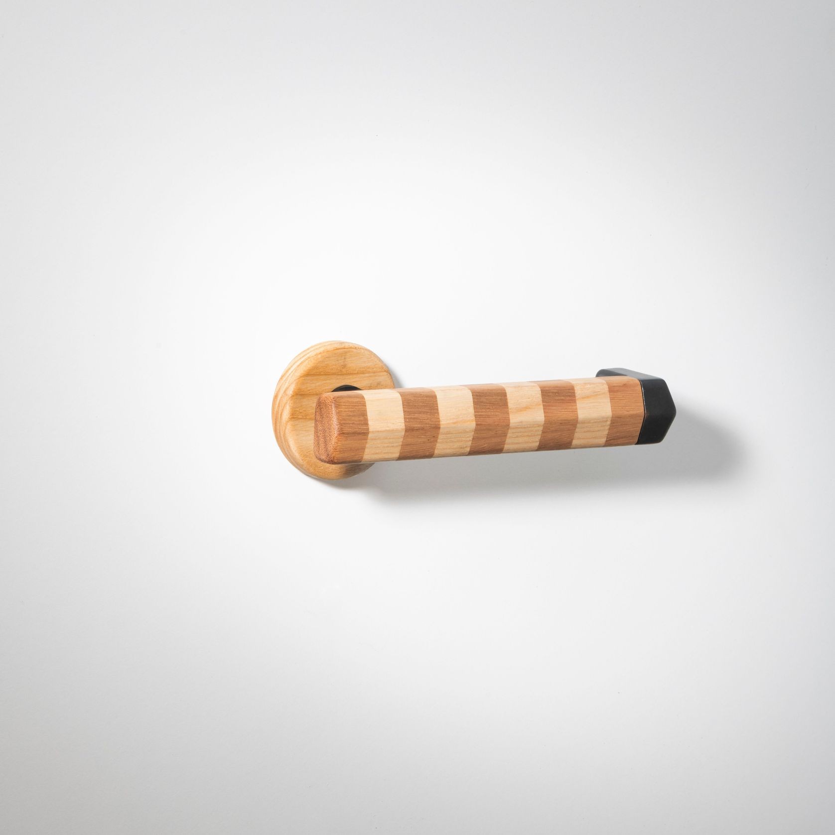 Straight Streaker Return Door Lever - Round Rose gallery detail image