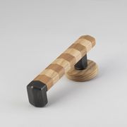 Straight Streaker Return Door Lever - Round Rose gallery detail image