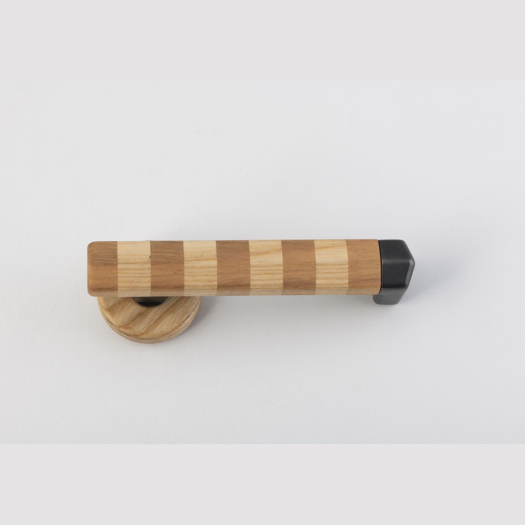 Straight Streaker Return Door Lever - Round Rose gallery detail image