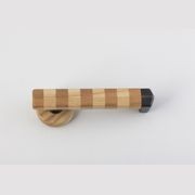 Straight Streaker Return Door Lever - Round Rose gallery detail image