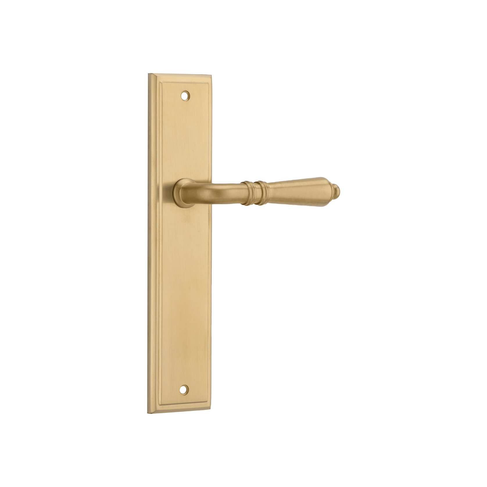 Sarlat Lever - Stepped Backplate | Brushed Gold PVD gallery detail image