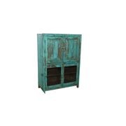 Original Wood and Glass Display Cabinet - Teal gallery detail image