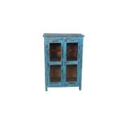 Original Wood and Glass Display Cabinet - Blue gallery detail image