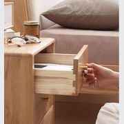 Oslo Natural Solid Oak Bedside Table Design 3 gallery detail image