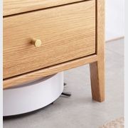Oslo Natural Solid Oak Bedside Table Design 3 gallery detail image