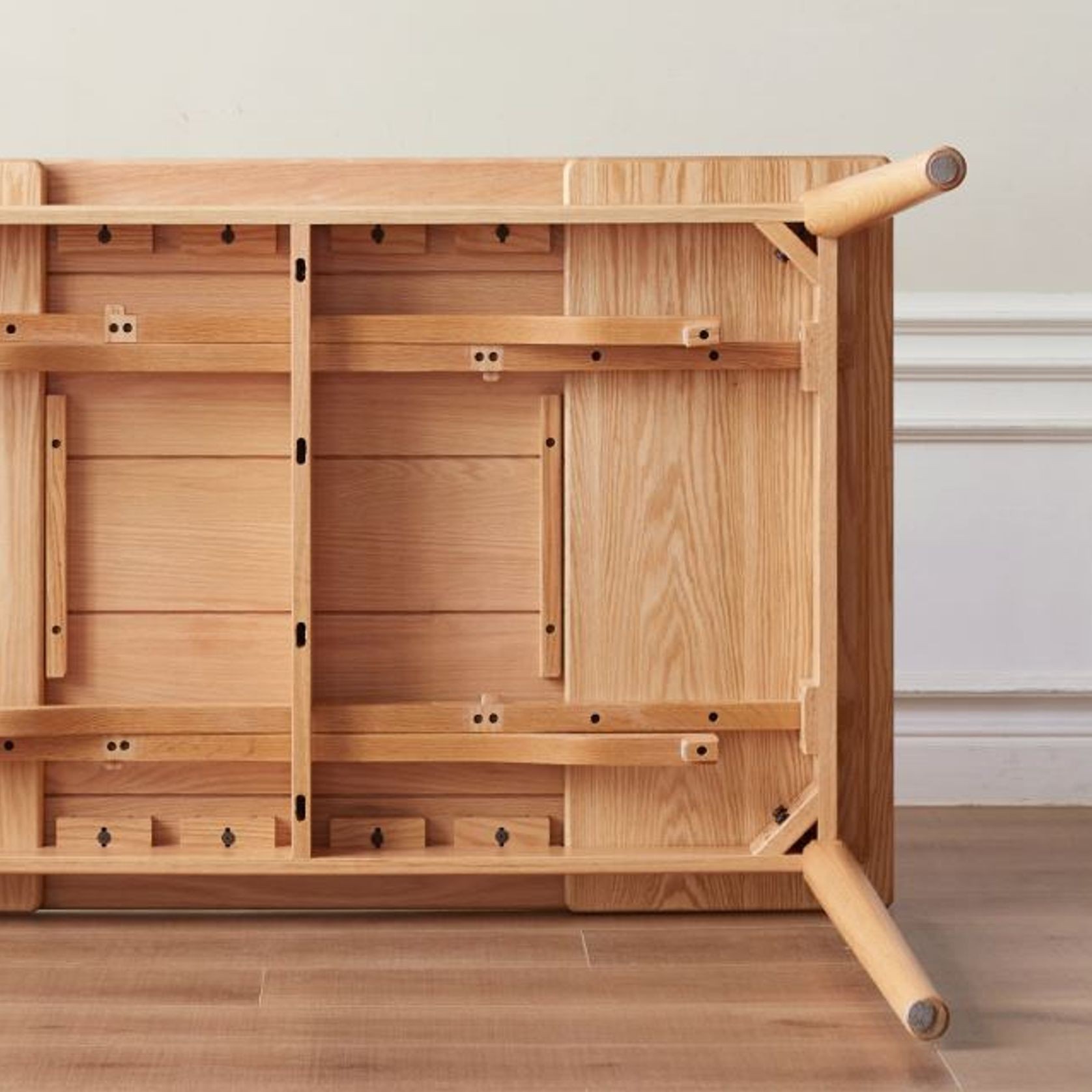 Oslo Natural Oak Extending Dining Table gallery detail image