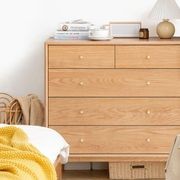 Oslo Natural Solid Oak 2 Over 3 Chest Drawers gallery detail image