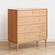 Oslo Natural Solid Oak 2 Over 3 Chest Drawers gallery detail image