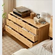 Oslo Natural Solid Oak 3+4 Chest of Drawers Design 2 gallery detail image