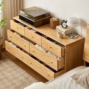 Oslo Natural Solid Oak 3+4 Chest Of Drawers Design 2 gallery detail image