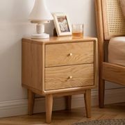 Oslo Natural Solid Oak Bedside Table Design Two gallery detail image