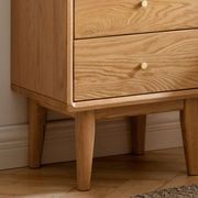 Oslo Natural Solid Oak Bedside Table Design Two gallery detail image