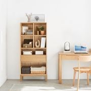 Oslo Natural Solid Oak Bookcase gallery detail image