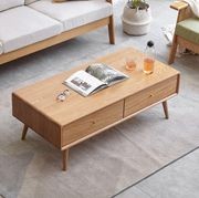 Oslo Natural Solid Oak Coffee Table Design 2 gallery detail image