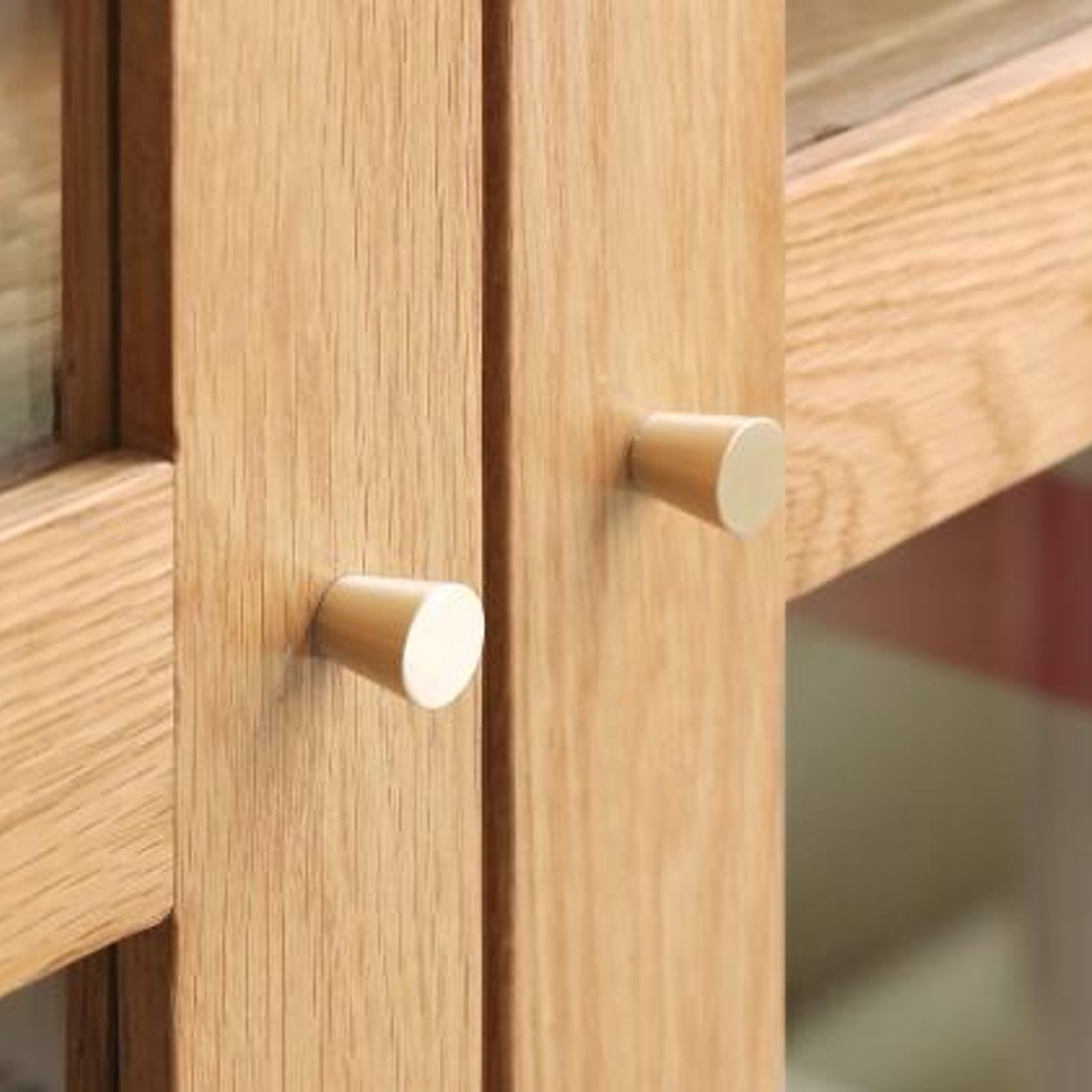 Oslo Natural Solid Oak Display Bookcase Cabinet gallery detail image