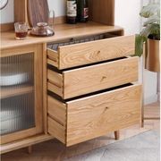 Oslo Natural Solid Oak Sideboard with Hutch Dresser - Clearance gallery detail image