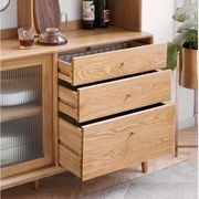 Oslo Natural Solid Oak Sideboard With Hutch Dresser gallery detail image