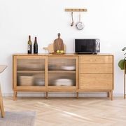 Oslo Natural Solid Oak Sideboard with Hutch Dresser - Clearance gallery detail image