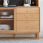 Oslo Natural Solid Oak Sideboard With Hutch Dresser gallery detail image