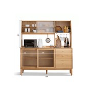 Oslo Natural Solid Oak Sideboard with Hutch Dresser - Clearance gallery detail image
