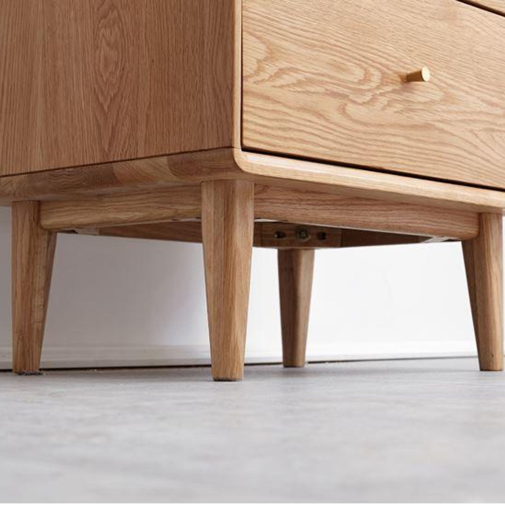 Oslo Natural Solid Oak Slim Chest Of Drawers gallery detail image