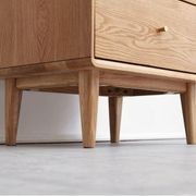 Oslo Natural Solid Oak Slim Chest Of Drawers gallery detail image