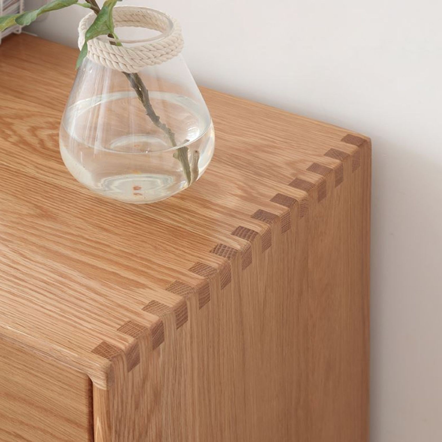 Oslo Natural Solid Oak Small Sideboard Design 2 gallery detail image