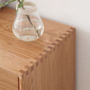 Oslo Natural Solid Oak Small Sideboard Design 2 gallery detail image
