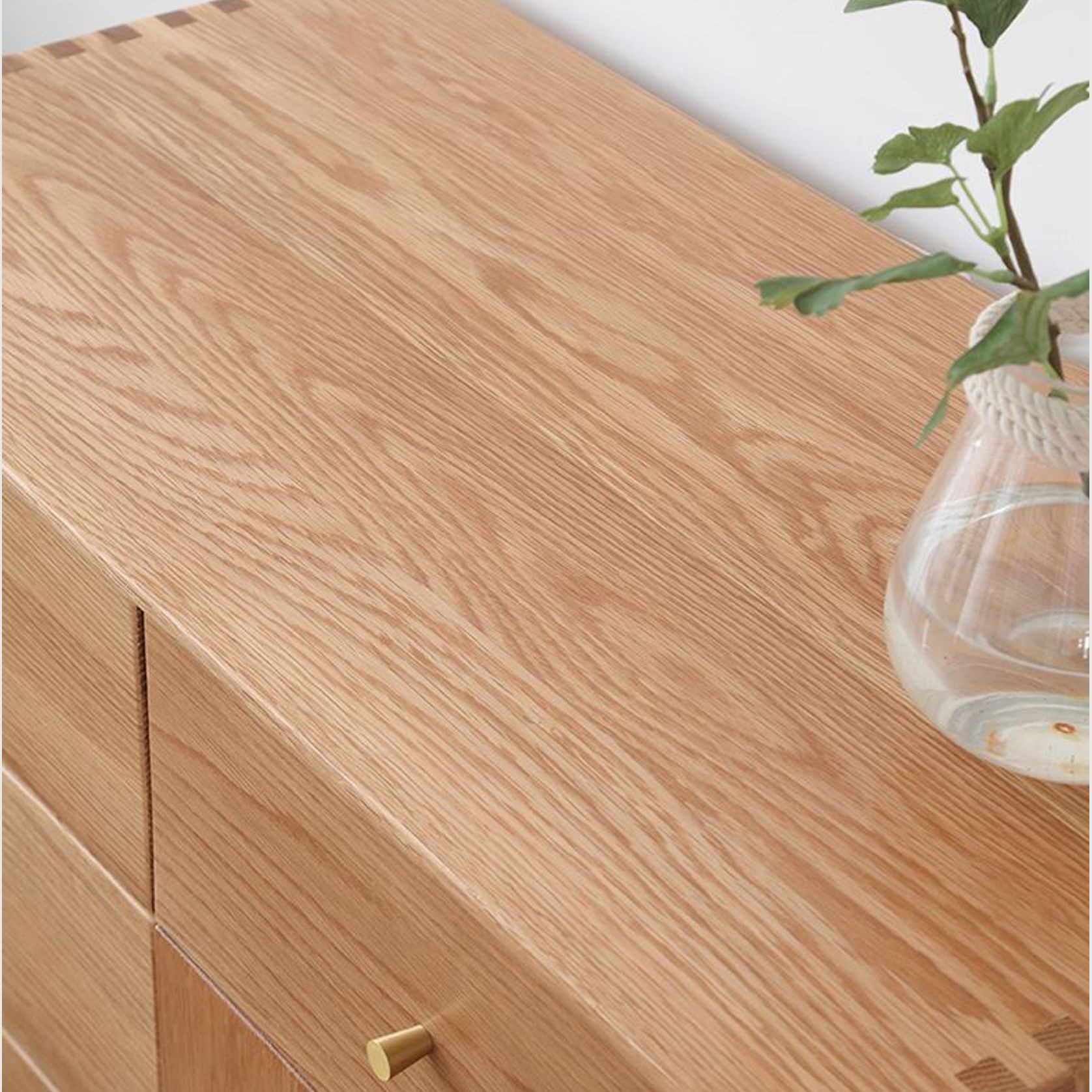 Oslo Natural Solid Oak Small Sideboard Design 2 gallery detail image